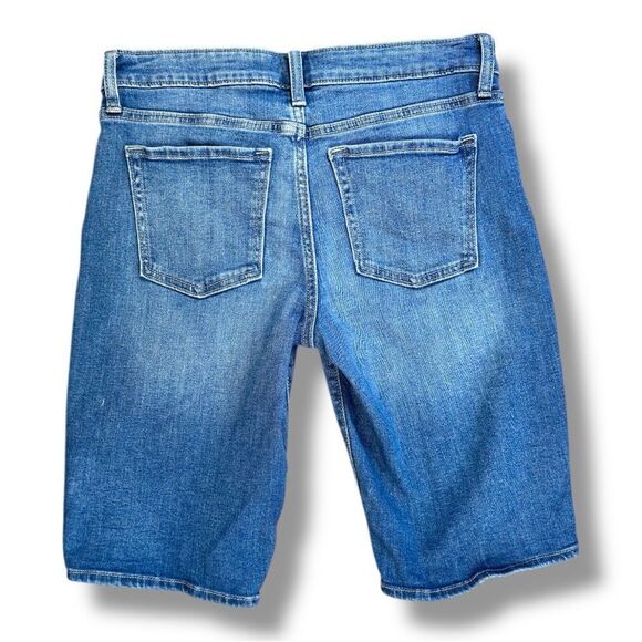 GAP Blue Bermudas with Distressed Denim Finish Sz 27 - Picture 5 of 10